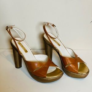 Vintage Style Leather Platforms